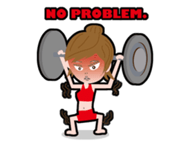 Message girl No.1 English ver. sticker #809824