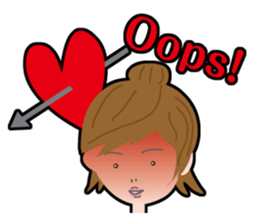 Message girl No.1 English ver. sticker #809825