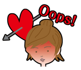 Message girl No.1 English ver. sticker #809825