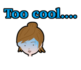 Message girl No.1 English ver. sticker #809826