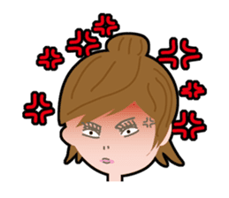 Message girl No.1 English ver. sticker #809829