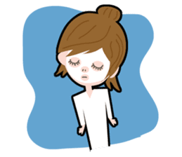 Message girl No.1 English ver. sticker #809831