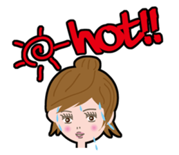 Message girl No.1 English ver. sticker #809832