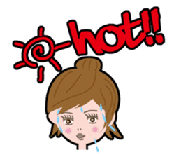 Message girl No.1 English ver. sticker #809832