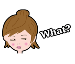 Message girl No.1 English ver. sticker #809833