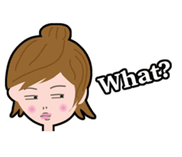 Message girl No.1 English ver. sticker #809833