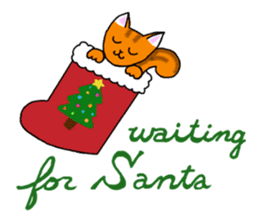 Cookie the Cat 3/Christmas/Holidays sticker #813046