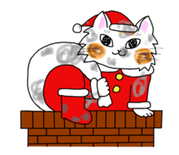 Cookie the Cat 3/Christmas/Holidays sticker #813048