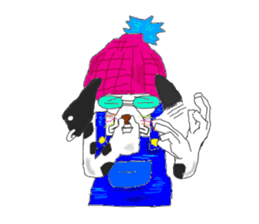 Dog of sunglasses sticker #813215