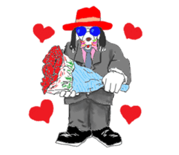 Dog of sunglasses sticker #813225