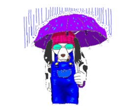 Dog of sunglasses sticker #813228