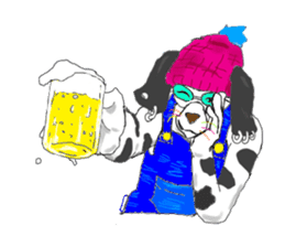 Dog of sunglasses sticker #813237