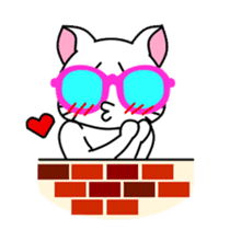 sunglasses cat shirosan sticker #814205
