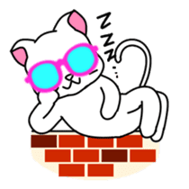 sunglasses cat shirosan sticker #814207