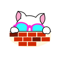 sunglasses cat shirosan sticker #814218