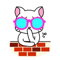 sunglasses cat shirosan sticker #814227