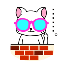 sunglasses cat shirosan sticker #814238