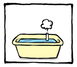 Two-panel cartoon for LINE Chats sticker #814553