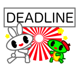 Editor Rabbit and Writer Turtle English sticker #816079