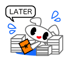 Editor Rabbit and Writer Turtle English sticker #816082