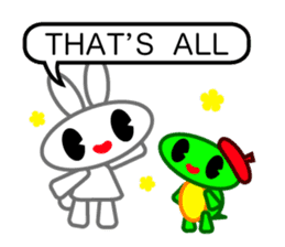 Editor Rabbit and Writer Turtle English sticker #816084