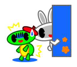 Editor Rabbit and Writer Turtle English sticker #816087