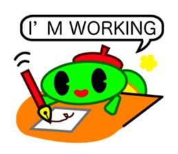 Editor Rabbit and Writer Turtle English sticker #816090