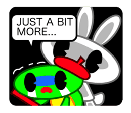 Editor Rabbit and Writer Turtle English sticker #816096