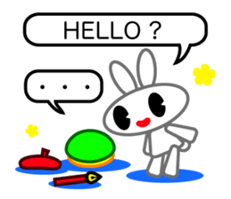 Editor Rabbit and Writer Turtle English sticker #816097