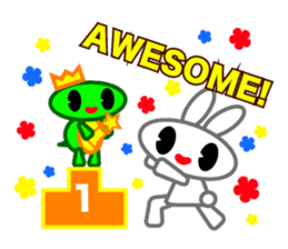 Editor Rabbit and Writer Turtle English sticker #816114