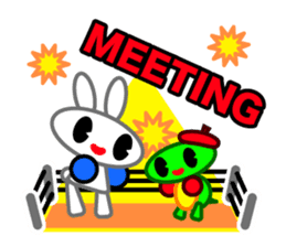 Editor Rabbit and Writer Turtle English sticker #816115