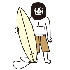 Johnny waiting for the wave