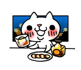 The White Kitten Kitty gourmet version sticker #818402