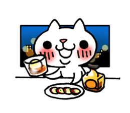 The White Kitten Kitty gourmet version sticker #818402
