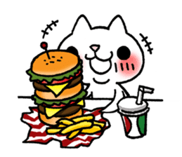 The White Kitten Kitty gourmet version sticker #818407