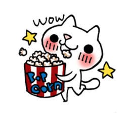 The White Kitten Kitty gourmet version sticker #818408