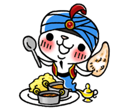 The White Kitten Kitty gourmet version sticker #818409