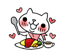 The White Kitten Kitty gourmet version sticker #818410