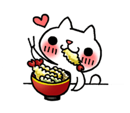 The White Kitten Kitty gourmet version sticker #818416