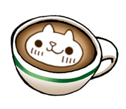 The White Kitten Kitty gourmet version sticker #818427