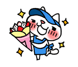 The White Kitten Kitty gourmet version sticker #818433