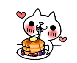 The White Kitten Kitty gourmet version sticker #818435