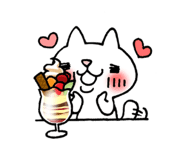 The White Kitten Kitty gourmet version sticker #818436