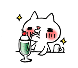 The White Kitten Kitty gourmet version sticker #818437