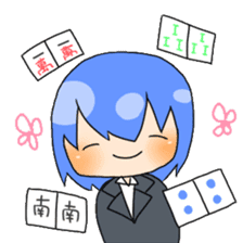 Mahjong girls sticker #818546