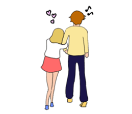 Happy couple sticker #819438