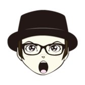 Boy with Glasses sticker #819480