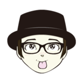 Boy with Glasses sticker #819486