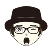 Boy with Glasses sticker #819512