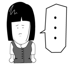 office lady tomu woman sticker #820245